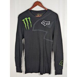 Fox Racing x Monster Energy Ricky Carmichael #4 Sz Large Y2K Thermal Long Sleeve